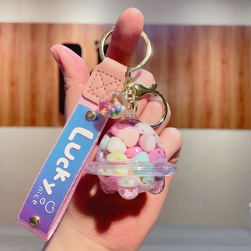 Al por mayor en Oil Universe Acrílico Quicksand Bottle Keychains